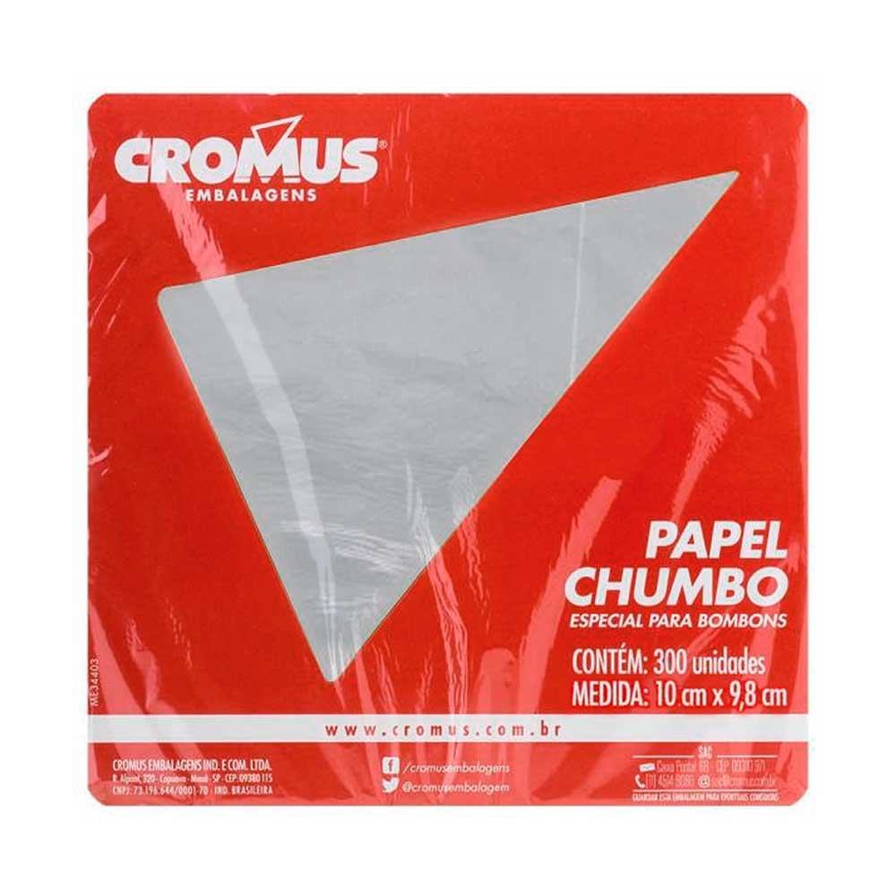 Encontraproduto.com.br - Papel Chumbo 10X9,8cm Prata 300 Unidades 020006 CROMUS