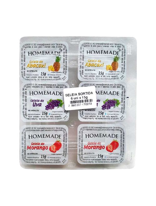 Geleia Sortida Sachê 15g c/6 - Homemade