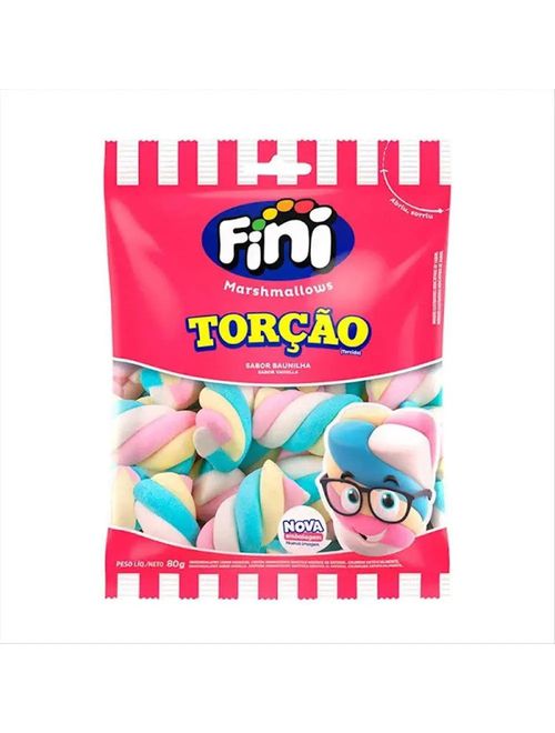 Marshmallow Torção Colorido 80g - Fini