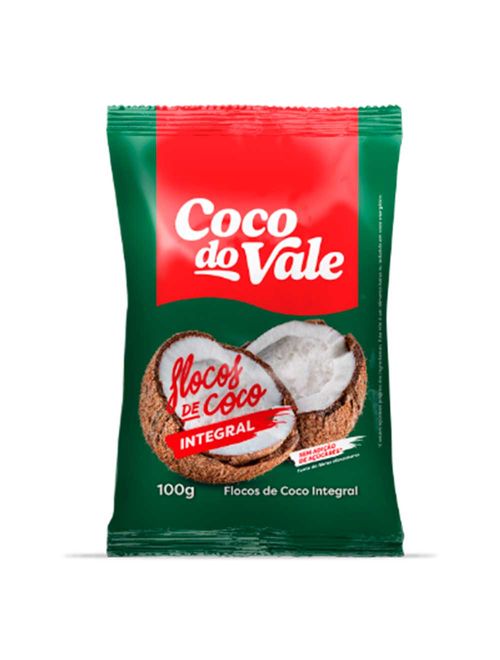 Coco em Flocos Desidratado Integral 100g - Coco Do Vale