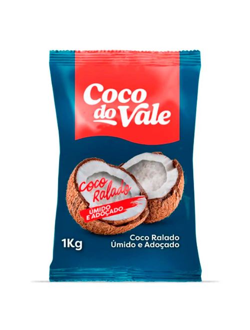 Coco Ralado Úmido Adoçado 1kg - Coco Do Vale
