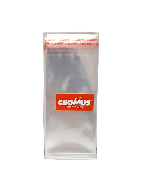 Saco Poli Adesivado com Aba Transparente 6X12cm c/100 Cromus