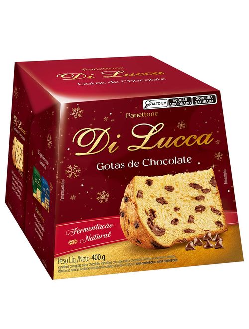 Panettone Di Lucca Gotas de Chocolate 400g - Santa Edwiges