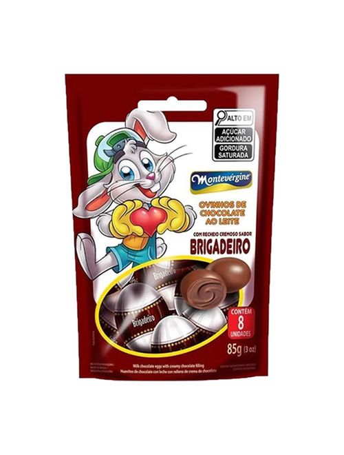Ovinhos de Chocolate Recheio Brigadeiro 85g - Montevérgine