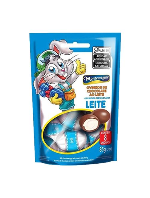 Ovinhos de Chocolate Recheio Leite 85g - Montevérgine