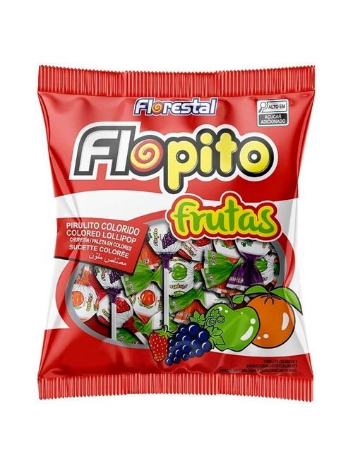Pirulito Flopito Frutas Sortido 400g - Florestal