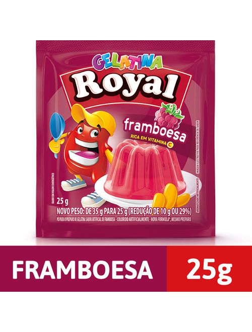 Gelatina Framboesa 25g - Royal