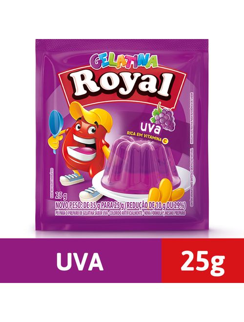 Gelatina Uva 25g - Royal
