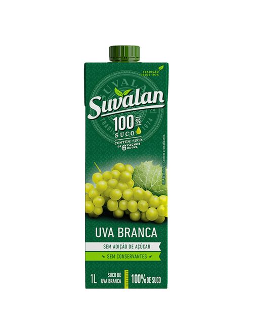 Suco de Uva Branca 100% 1L - Suvalan
