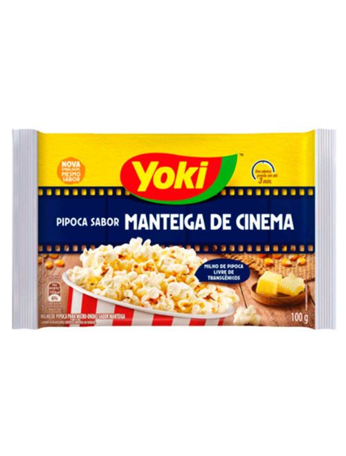 Pipoca para Microondas Pop Corn Manteiga Cinema 100g - Yoki