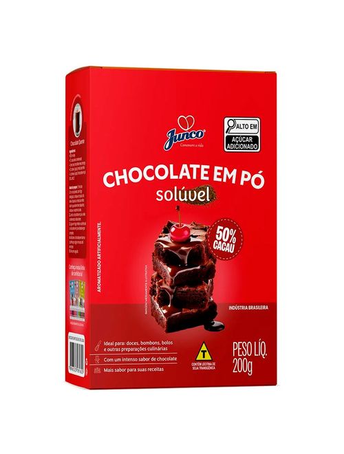 Chocolate em Pó Solúvel 50% Cacau 200g - Junco