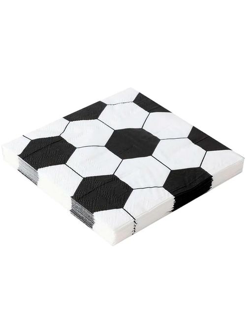 Guardanapo Bola Futebol 25x25cm c/20 - Silver Festas