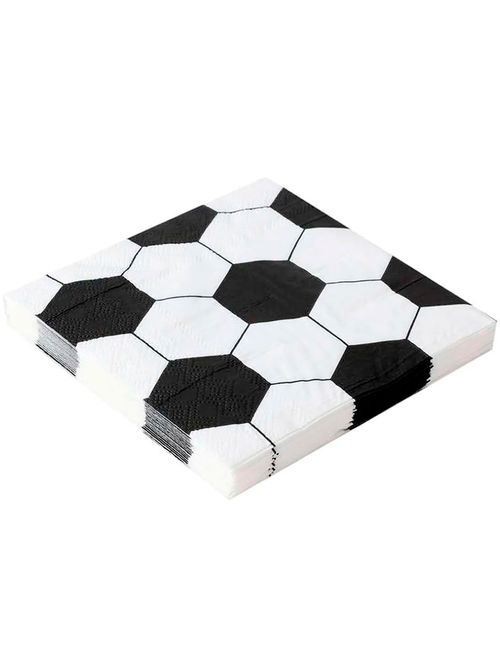 Guardanapo Bola Futebol 33x33cm c/20 - Silver Festas