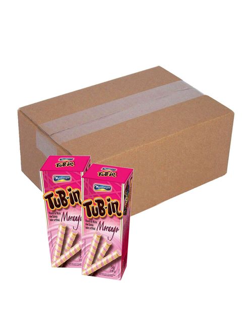Tubinho de Wafer Tub In Morango 48g c/24 - Montevergine