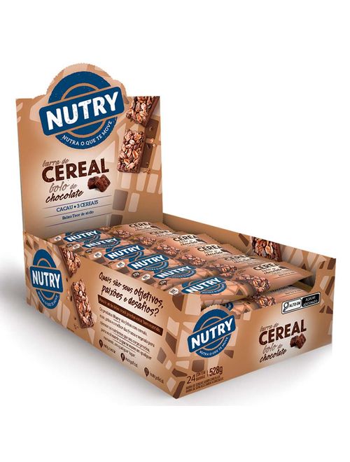 Barra de Cereais Nutry Bolo de Chocolate c/24 - Nutrimental