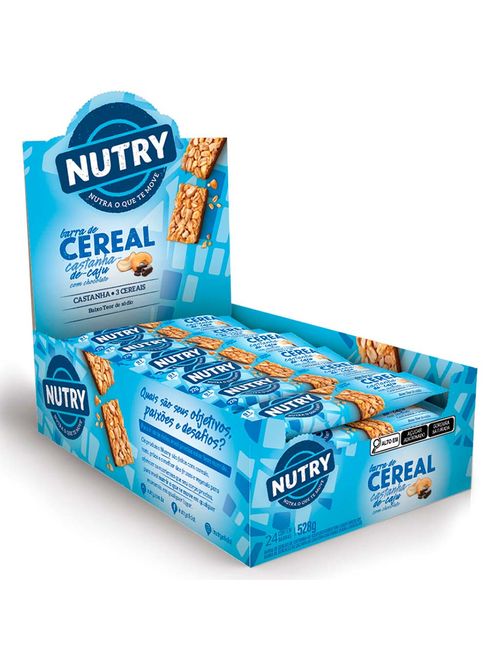 Barra de Cereais Nutry Castanha de Caju com Chocolate c/24 - Nutrimental