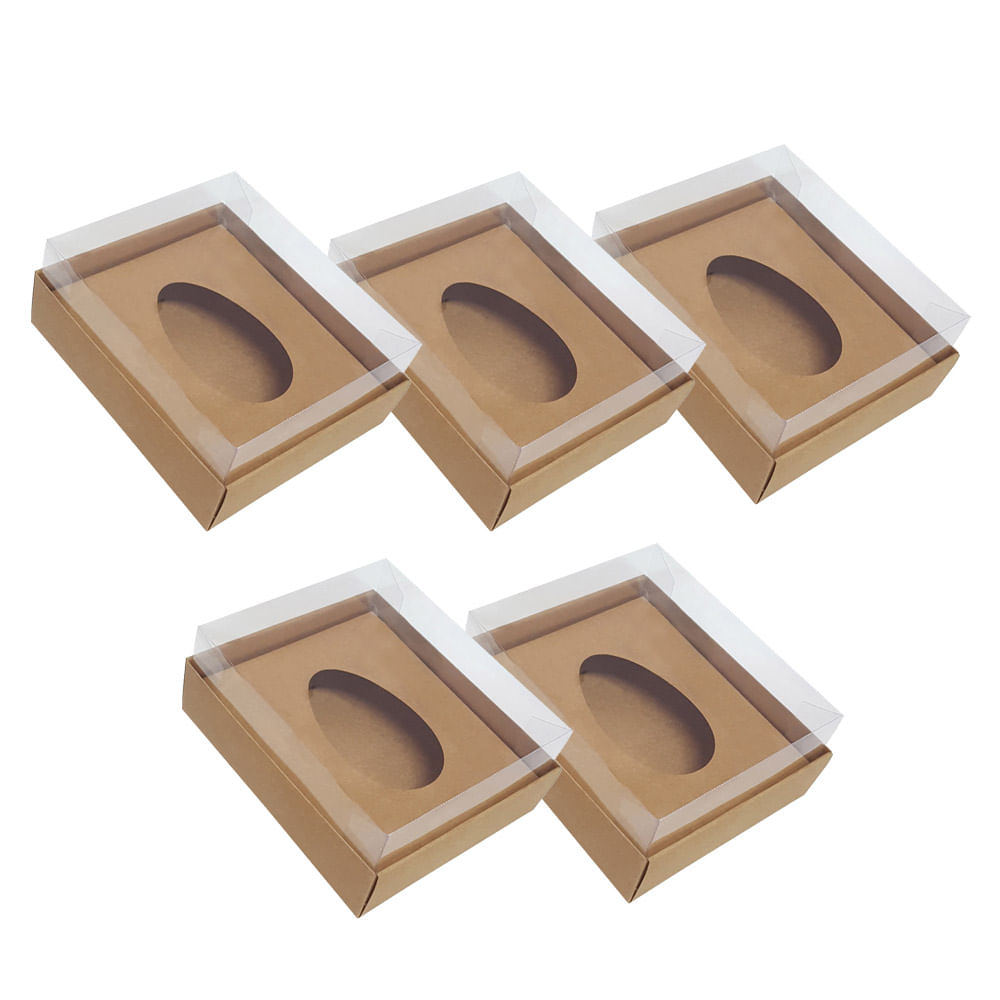Caixa para Ovo de Colher Kraft 250g c/5 - Yinpack