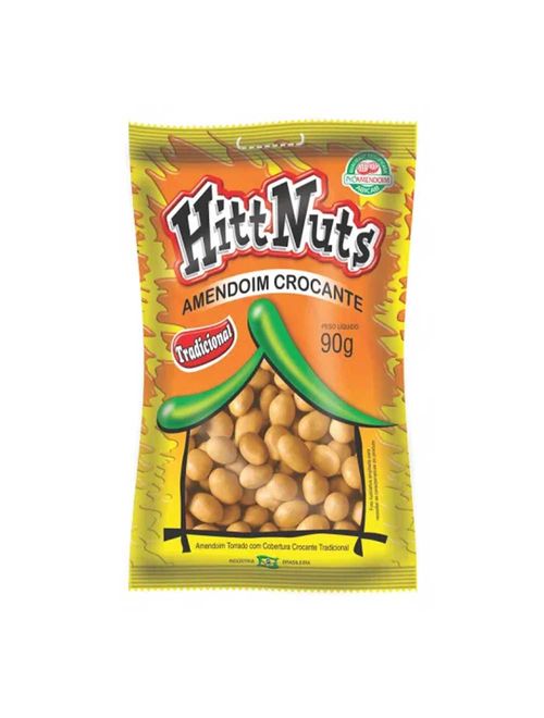 Amendoim Crocante Sabor Natural 90g - Hittnuts