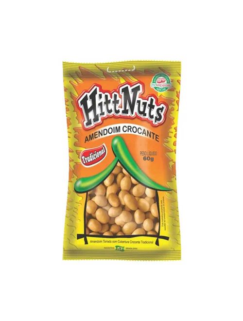 Amendoim Crocante Sabor Natural 60g - Hittnuts