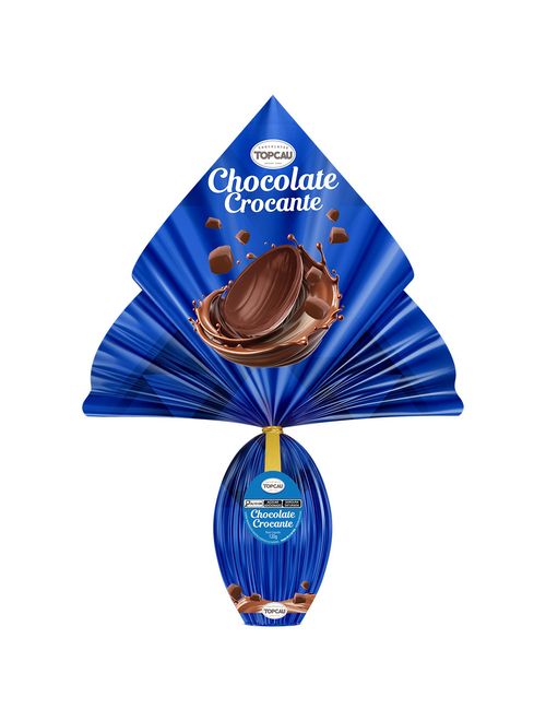 Ovo de Páscoa Chocolate Crocante 120g - Top Cau