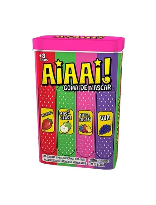 Goma de Mascar Sabores Sortidos Aiaai! Ref.1001 c/18 - Kids Zone