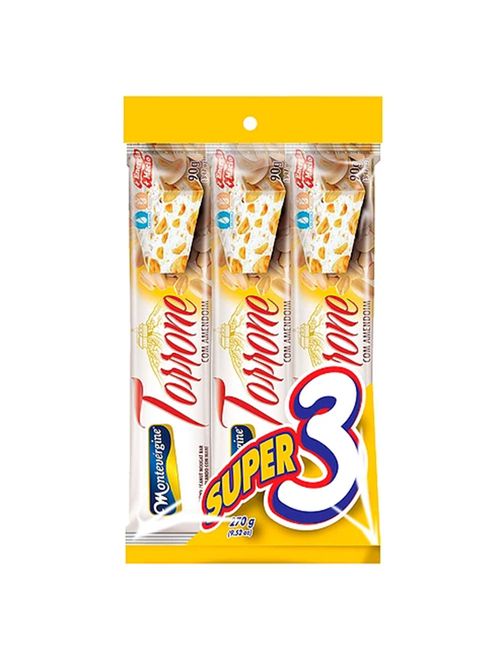 Torrone Amendoim 90g c/3 - Montevérgine