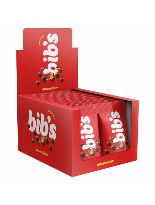 Chocolate Bibs Original Amendoim 40g c/18 - Neugebauer