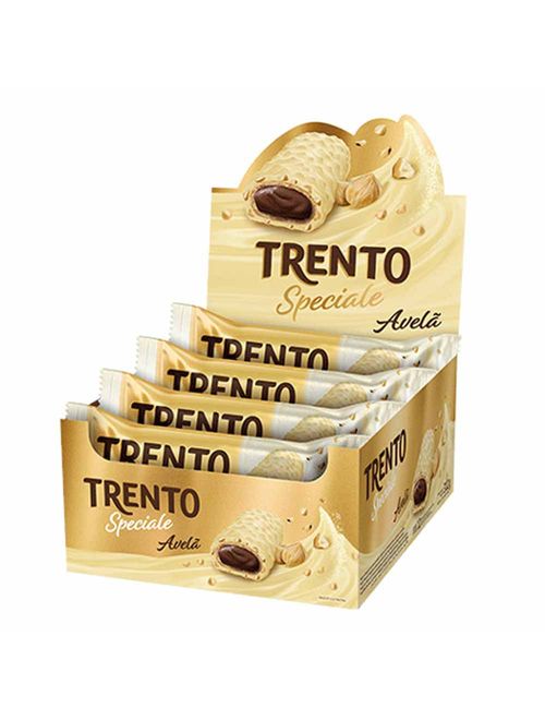 Chocolate Trento Speciale Avelã Branco c/12 - Peccin
