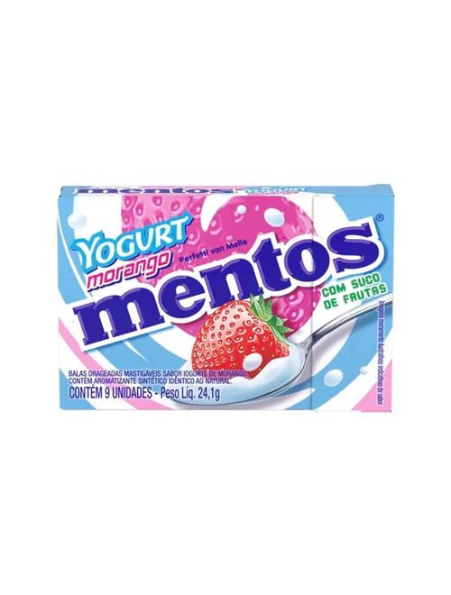 Bala Mentos Slim Box Yogurte Morango 24,1g - Perfetti