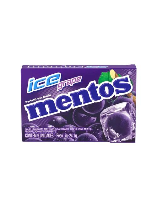 Bala Mentos Slim Box Ice Uva 24,1g - Perfetti
