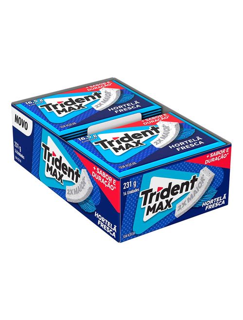 Goma de Mascar Trident Max Hortelã c/14 - Adams