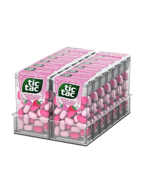 Pastilha Tic Tac Morango e Creme 14,5g c/14 - Ferrero