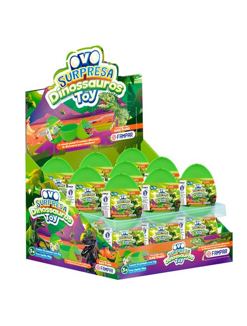 Caixa Ovo Surpresa Dinossauros Toy c/18 - Fampar