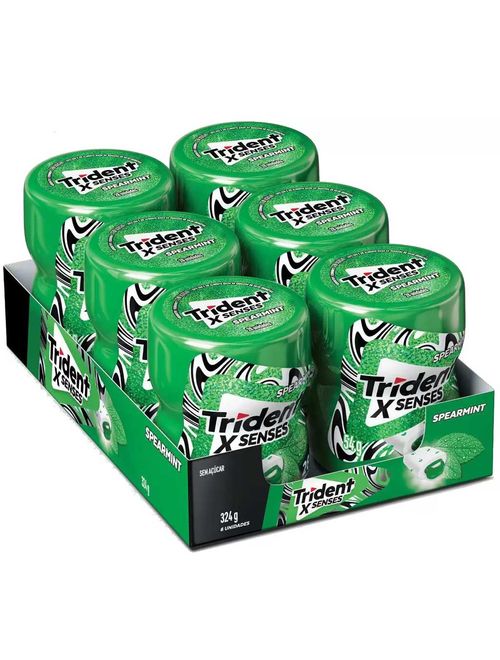 Goma de Mascar Trident X-Senses Spearmint c/6 - Adams