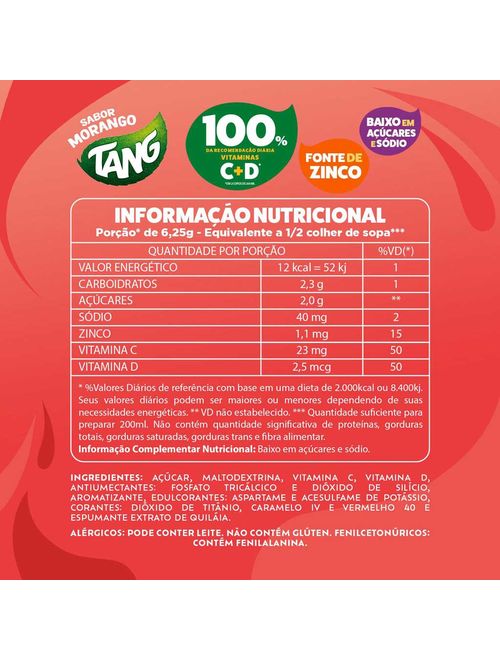 Refresco em Pó Tang Morango 18g - Suchard