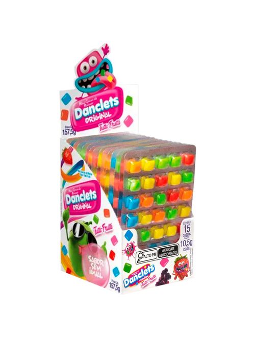 Mini Goma de Mascar Danclets Tutti Frutti c/15 - Danilla