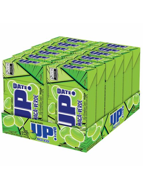 Bala Mastigável Up Date Maça Verde c/12 - Riclan