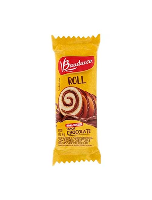 Bolinho Roll Baunilha com Chocolate 34g - Bauducco