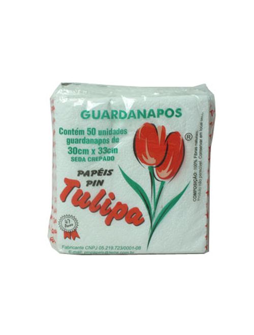 Guardanapo de Papel Branco 30x31cm c/50 - Tulipa