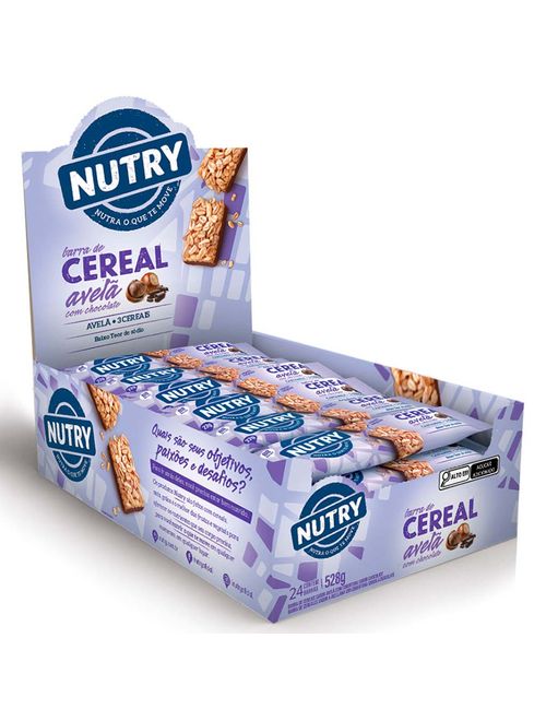 Barra de Cereais Nutry  Avelã com Chocolate c/24 - Nutrimental