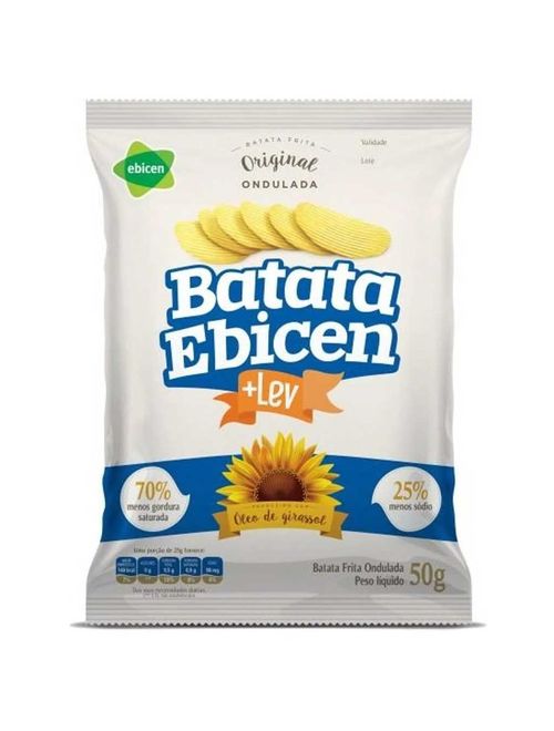 Batata Frita Ondulada Ebicen 50g +Lev - Glico