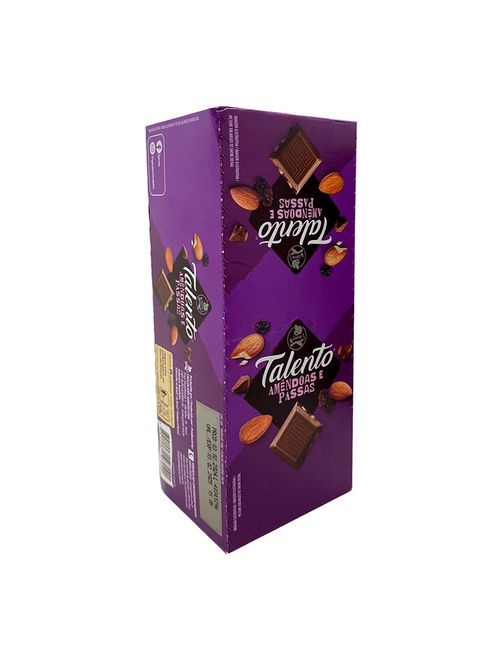 Mini Tablete de Chocolate Talento Roxo Amêndoas 25g c/15 - Garoto