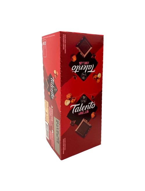 Mini Tablete de Chocolate Talento Vermelho Avelãs 25g c/15 - Garoto