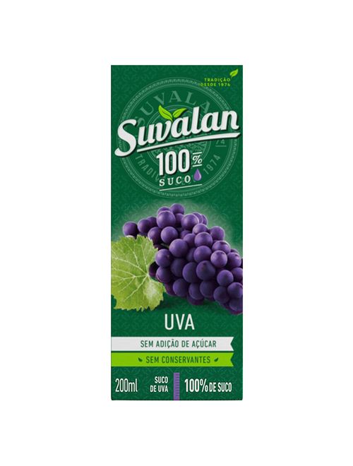 Suco de Uva 100% 200ml - Suvalan