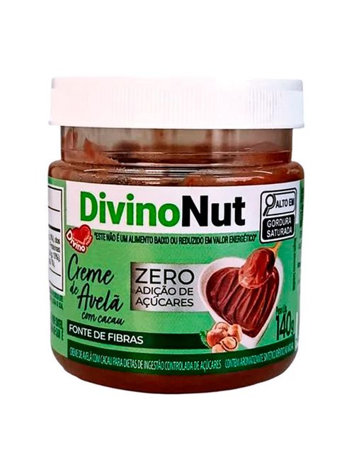 Creme de Avelã com Cacau Zero Açúcar 140g - DivinoNut