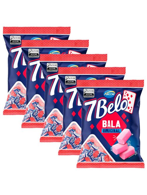 Kit 5 Balas 7 Belo 500g - Arcor