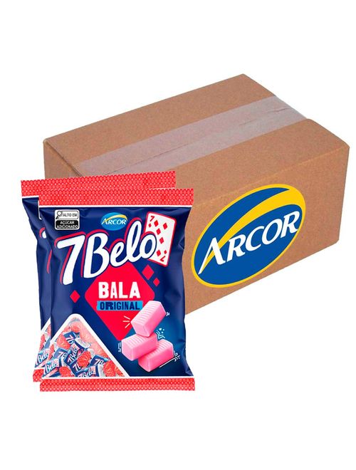 Kit 14 Pacotes Bala 7 Belo 500g - Arcor