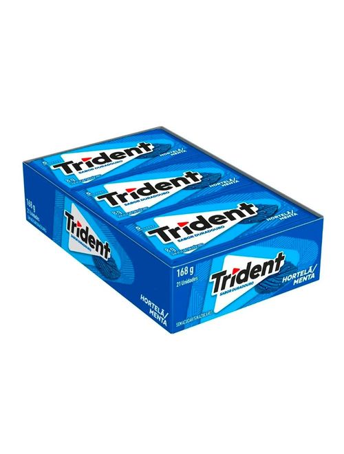 Goma de Mascar Trident Hortelã c/21 - Adams