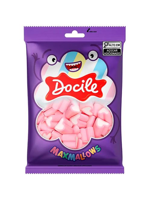 Marshmallow Coração Morango 220g - Docile