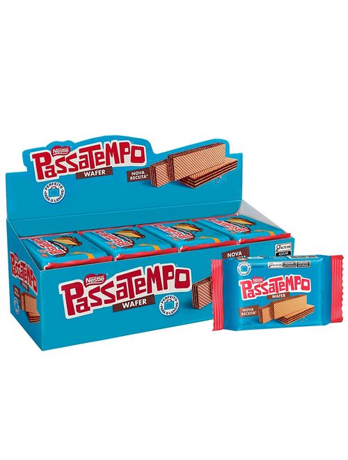 Biscoito Passatempo Wafer Chocolate 20g c/28 - Nestlé
